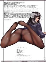 Female cop in ultra-thin black pantyhose comics